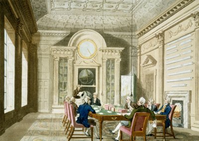 Verwaltungsraum des britischen Admirals von T. & Pugin A.C. (1762 1832) (after) Rowlandson