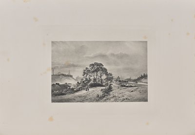 Blick auf die Stadt vom Monkland-Kanal-Ufer in der Nähe der Milburn-Brücke von T. and R. Annan and Sons