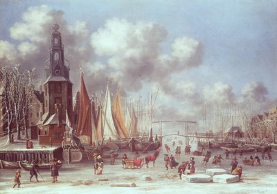 Eine Winterszene in Amsterdam von T. and Storck, A. Heeremans