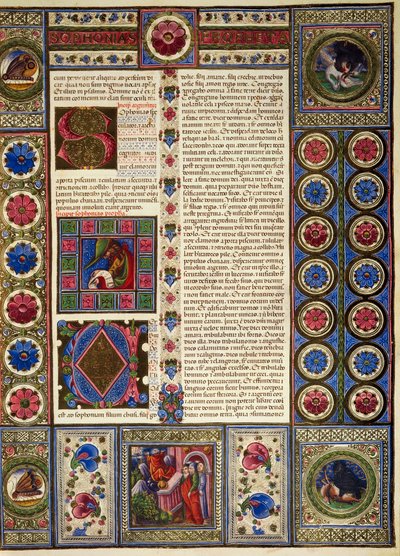 Incipit aus dem Buch Micha, aus Band II der Bibel von Borso d