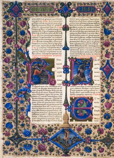 Incipit aus dem Buch des Propheten Baruch, aus Band II der Bibel von Borso d