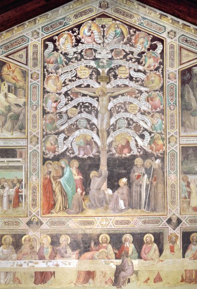 Der Baum des Lebens und Das letzte Abendmahl, 1360 (Detail) von Taddeo Gaddi