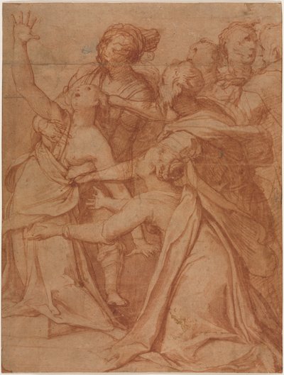 Ein Wunder des Heiligen Philipp Benizzi: Die Heilung einer besessenen Frau, ca. 1557 von Taddeo Zuccari