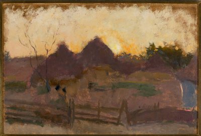 Landschaft mit Heuhaufen von Tadeusz Makowski