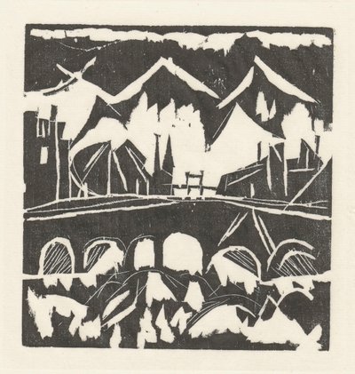Landschaft mit Brücke von Tadeusz Makowski