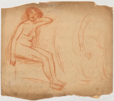 Aktstudie einer sitzenden Frau von Tadeusz Makowski