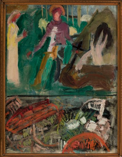 Skizze zum Gemälde „Der heilige Georg durchbohrt den Drachen“ von Tadeusz Makowski