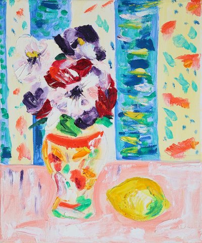Lebendige Blumen und Zitrone von Tamara Jare