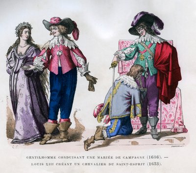 Ein Herr führt eine Landbraut, 1636, und Ludwig XIII. ernennt einen Ritter, 1633, 1882-1884 von Tamisier