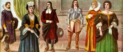 Italienische Kleidung des 17. Jahrhunderts von Tancredi Scarpelli