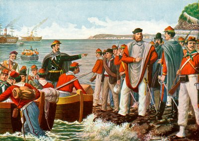 Garibaldi bricht 1860 zur Expedition der Tausend auf von Tancredi Scarpelli