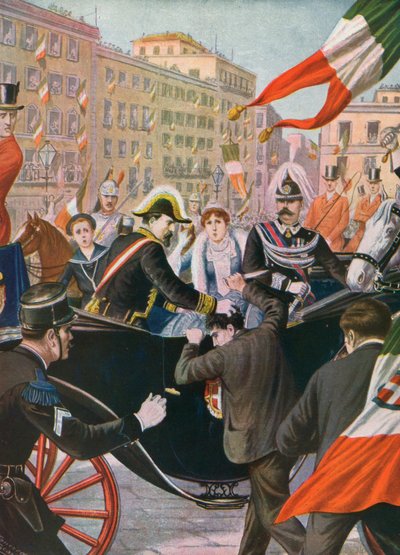 Giovanni Passanante versucht, König Umberto I. zu ermorden von Tancredi Scarpelli