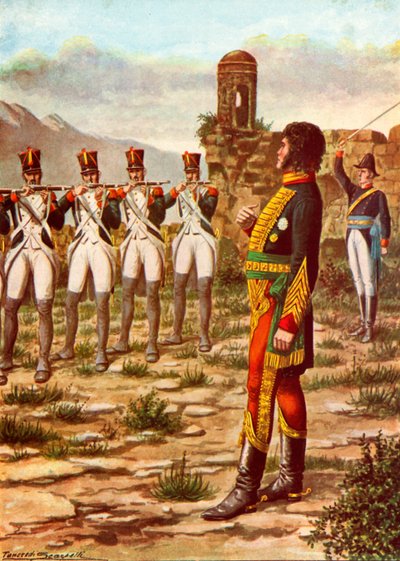 Joachim Murat vor einem Erschießungskommando in Kalabrien von Tancredi Scarpelli