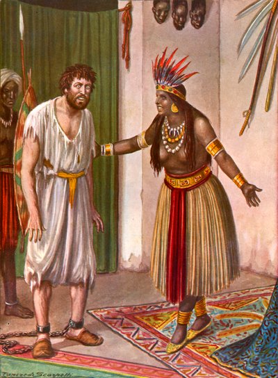 Ludovico de Varthema und die Sultanin von Aden von Tancredi Scarpelli