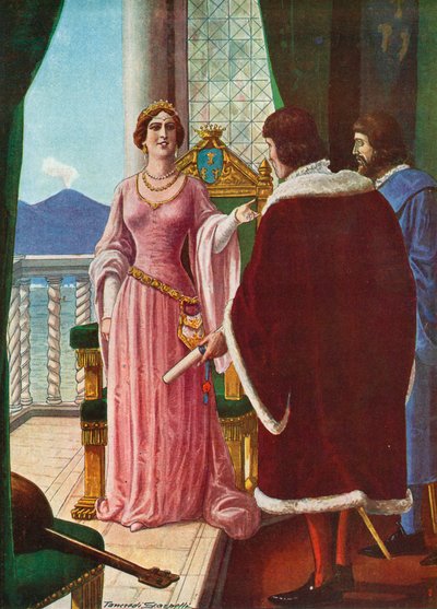 Königin Giovanna II. von Neapel annulliert die Adoption von Alfonso d