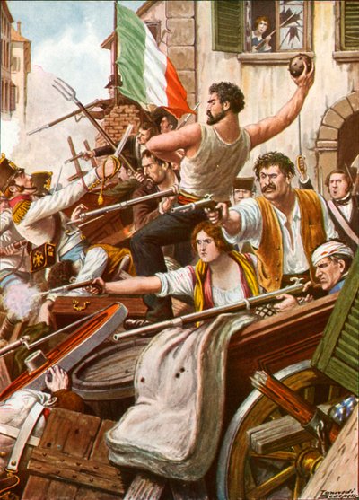 Die fünf Tage von Mailand. Bürger aller Klassen bemannen die Barrikaden von Tancredi Scarpelli