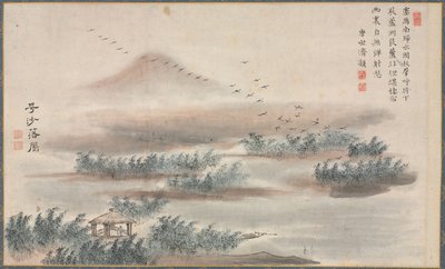 Eine der acht Ansichten der Xiao- und Xiang-Flüsse von Tani Buncho