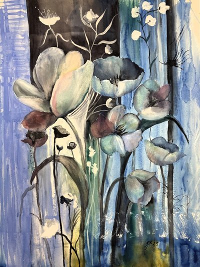 Ätherische blaue Blumen von Tanya Lundmark