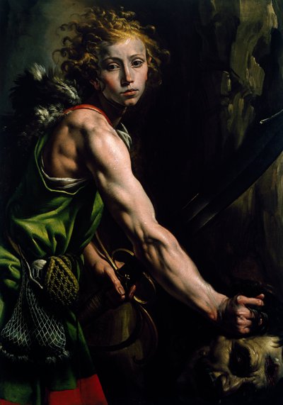 David mit dem Kopf von Goliath von Tanzio da Varallo