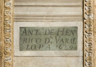 Signatur des Künstlers, Kapelle des Schutzengels von Tanzio da Varallo