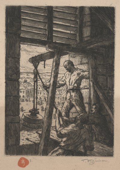 Das Herunterholen der Glocke im Krieg I, 1917 von Tavík František Šimon
