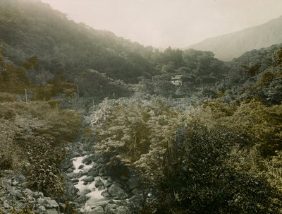 Ansicht des Dorfes Miyanoshita in den Hakone-Bergen, um 1900 - 1915 (Fotografie) von Teijiro Takagi
