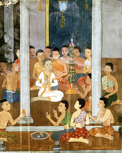 Weihe eines Mönchs von Thai School
