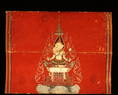 Ganesh-Manuskript über Elefantentraining von Thai School