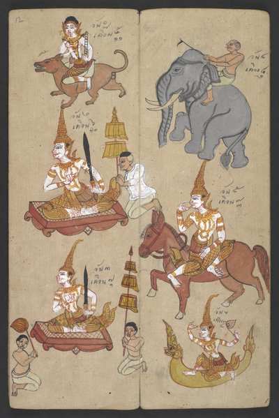 Tiere aus dem Tierkreis, aus Phrommachat von Thai School