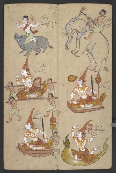Tiere aus dem Tierkreis, aus Phrommachat von Thai School