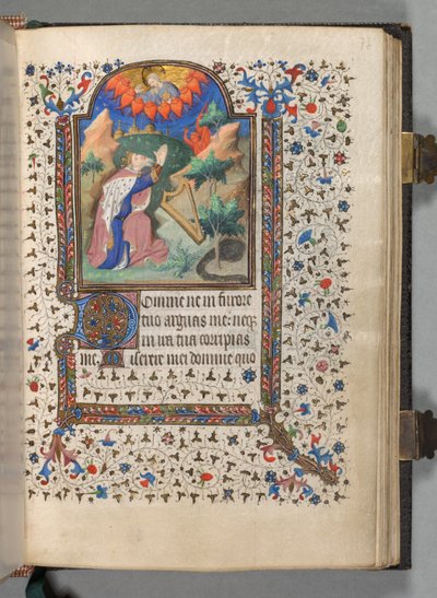 Stundenbuch Gebrauch von Paris: Fol. 77r, David, ca. 1420 von The Bedford Master