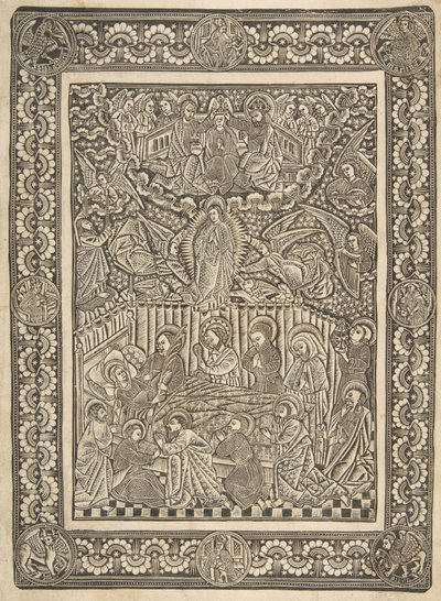 Der Tod, die Himmelfahrt und die Krönung der Jungfrau, ca. 1470-85 von The Master of the Mountainlike Clouds