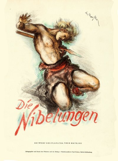 Filmplakat Die Nibelungen: Siegfried von Fritz Lang, 1924 von Theo Matejko