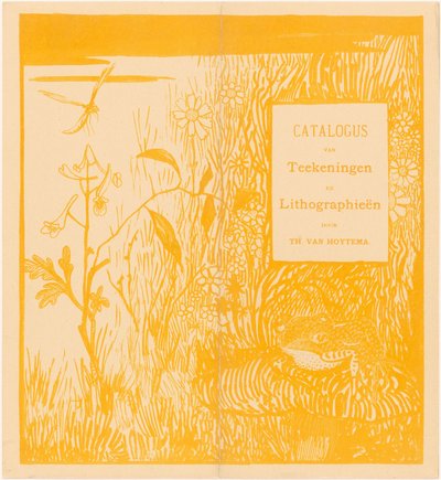 Katalogumschlag mit Kröte und Libelle von Theo van Hoytema