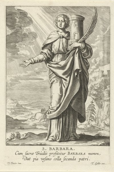 Heilige Barbara von Theodoor Galle