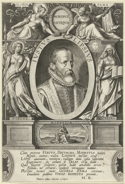 Porträt von Justus Lipsius von Theodoor Galle