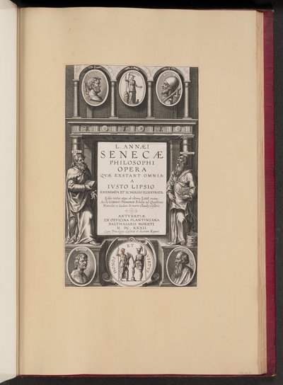 Titelseite für L. Annaei Senecae Philosophi Opera Qvae Exstant Omnia a Ivisto Lipsio von Theodor Galle