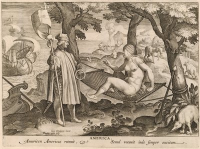 Amerika von Theodor Galle after Jan van der Straet