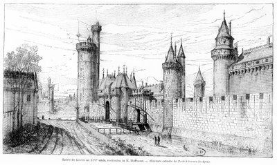 Eingang zum Louvre im 14. Jahrhundert, 1885 von Theodor Josef Hubert Hoffbauer