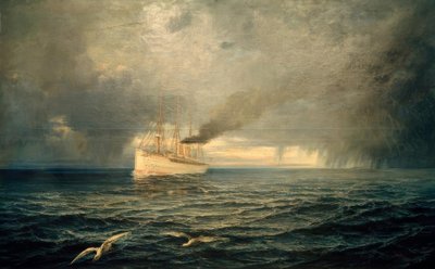 Dampfschiff Kaiser Wilhelm II. auf hoher See von Theodor Ohlsen