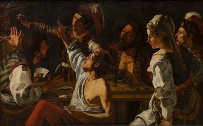 Karten- und Backgammonspieler. Streit um Karten, ca. 1620-30 von Theodor Rombouts