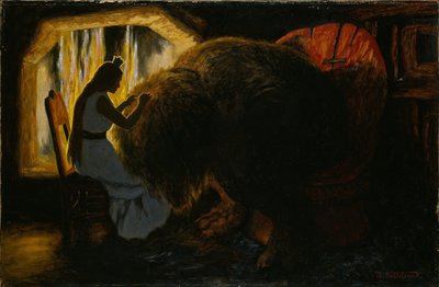 Die Prinzessin, die dem Troll Läuse entfernt von Theodor Kittelsen