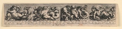 Dekoratives Panel: Seemonster von Theodor de Bry