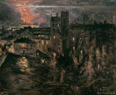 Paris bei Nacht mit Eiffelturm von Theodor von Hormann