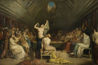 Das Tepidarium, "Raum, in dem sich die Frauen von Pompeji nach dem Bad ausruhten und trockneten" von Théodore Chassériau