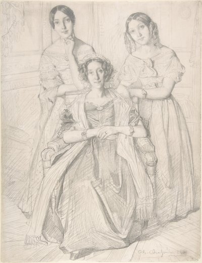 Die Baronin Duperré und ihre Töchter von Théodore Chassériau