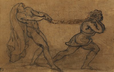 Ein männlicher Akt, gezogen von einem anderen Mann von Theodore Gericault