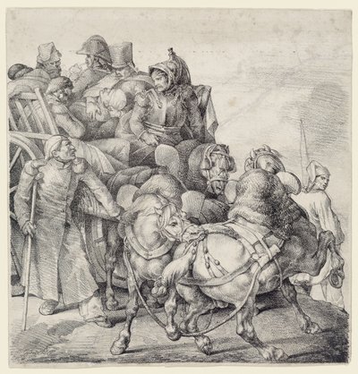 Ein Wagen voller verwundeter Soldaten von Theodore Gericault