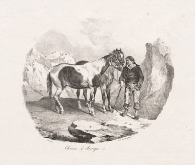 Pferde aus der Auvergne von Theodore Gericault