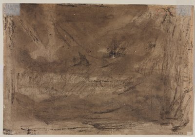 Kompositionsstudie? (möglicherweise für "Poussins Sintflut") (verso), ca. 1816 von Theodore Gericault